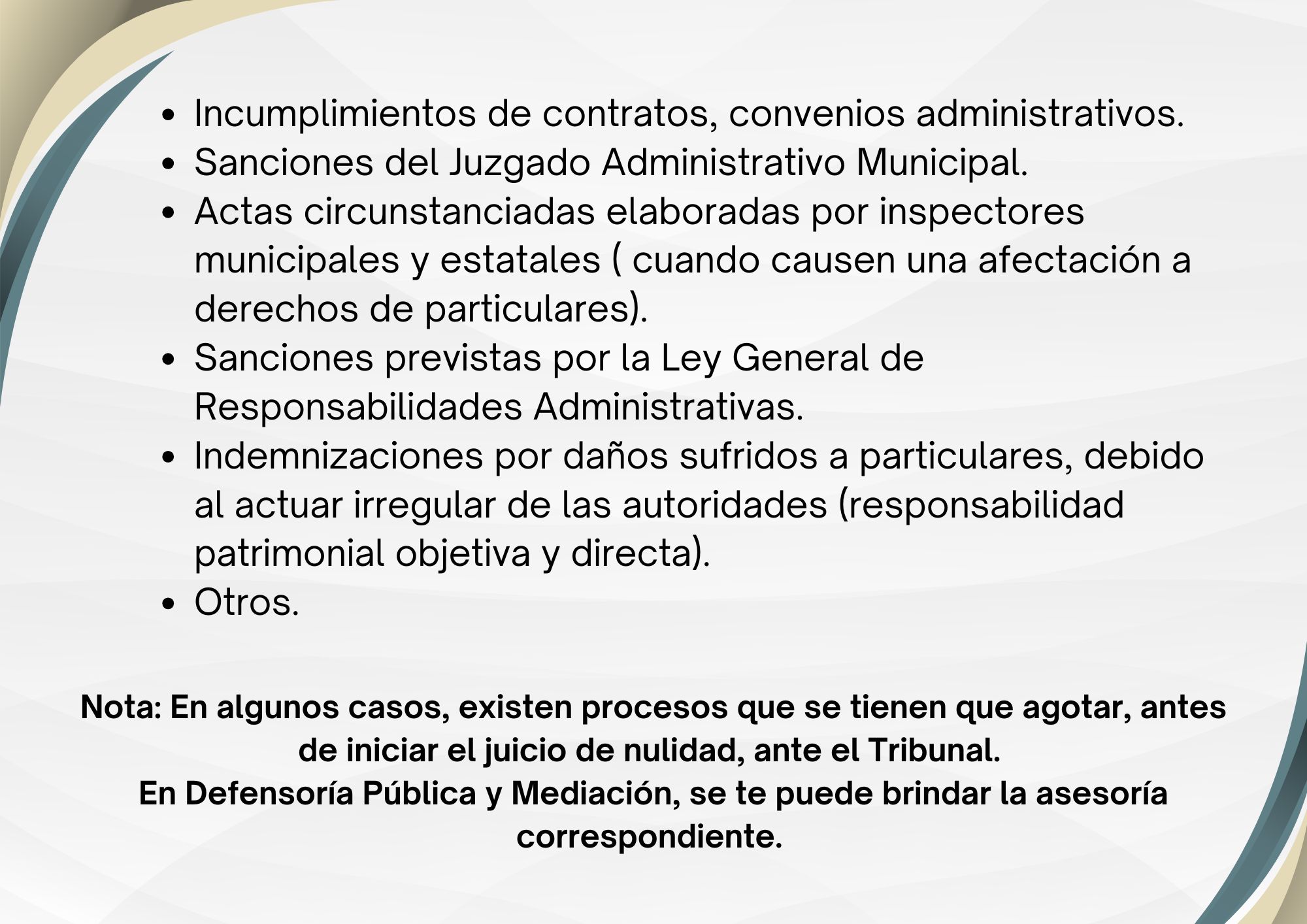 Actos que se pueden, impugnar en el TJA.